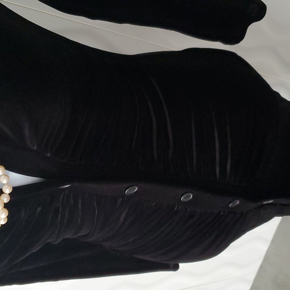 SEXY LONG VELVET MAXI DRESS SMALL - Picture 5 of 13